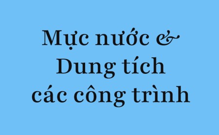 Mực nước các công trình ngày 08/03/2026